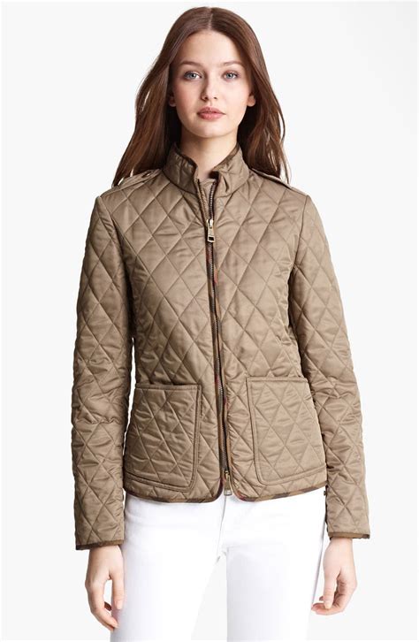 burberry brit quilted jacket with zipper|burberry quilted jacket nordstrom.